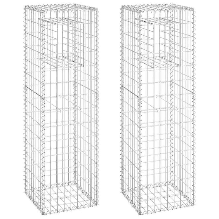 Vidaxl Schanskorf Publies 2 PCS 40x40x140 cm fer