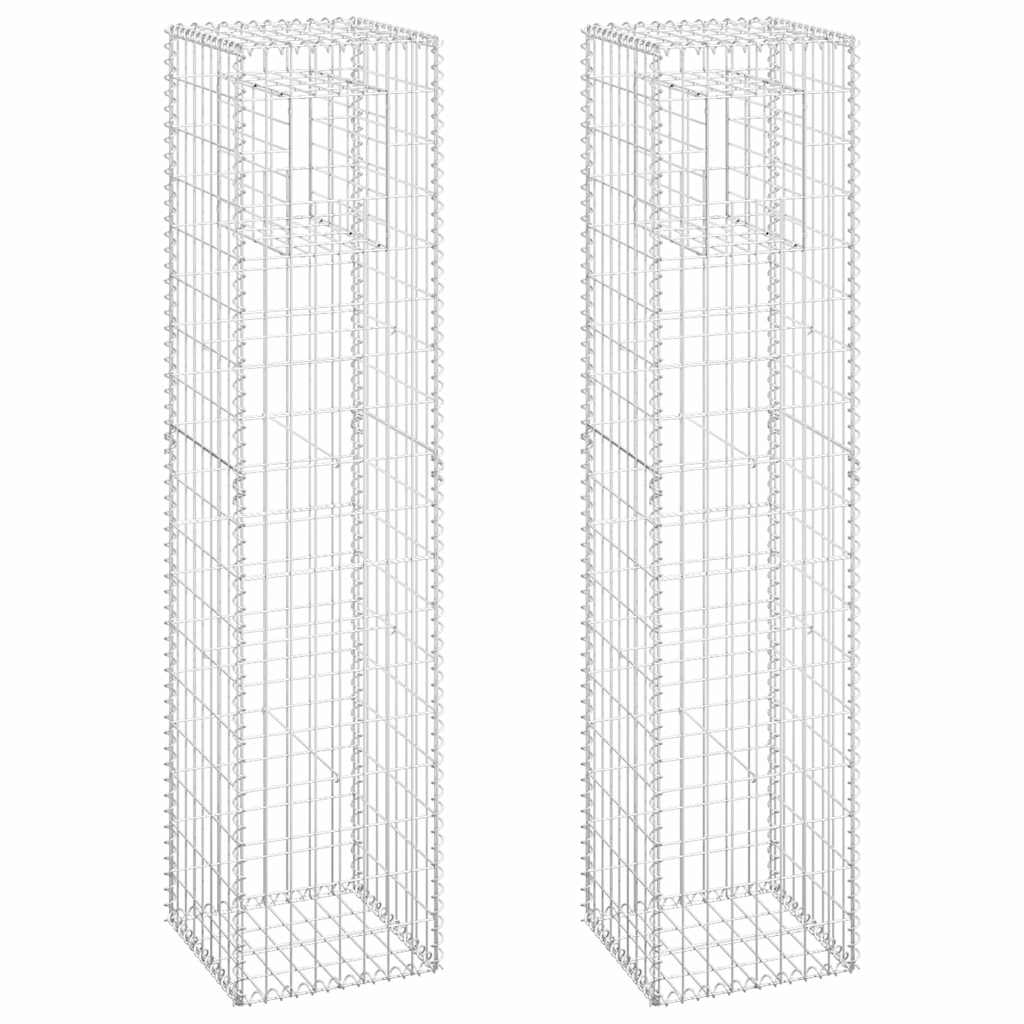 Vidaxx poteaux de gabion 2 pcs 40x40x180 cm fer
