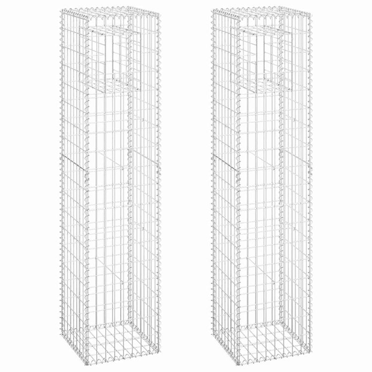 Vidaxx poteaux de gabion 2 pcs 40x40x180 cm fer