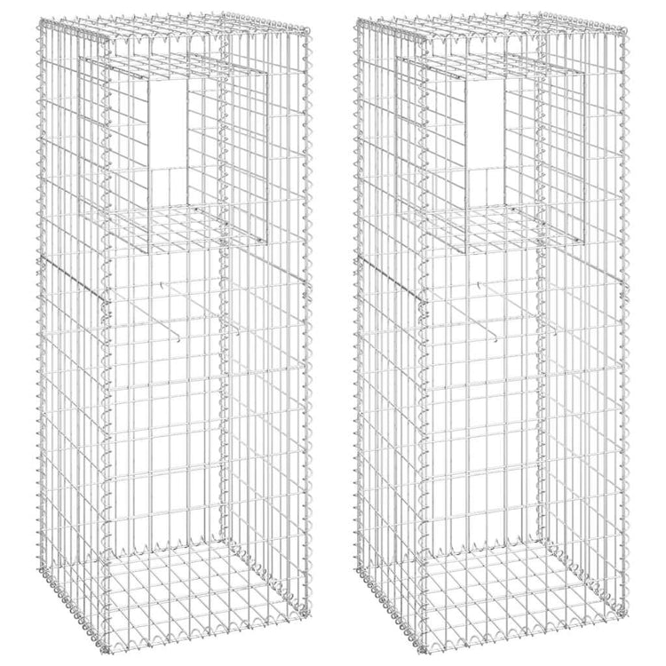 Vidaxl Schanskorf Publies 2 PCS 50x50x140 cm fer