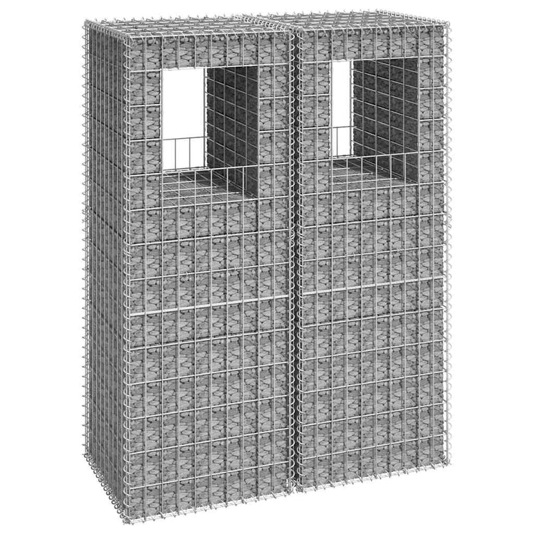 Vidaxl Schanskorf Publies 2 PCS 50x50x140 cm fer