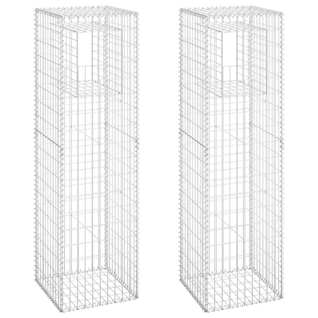Vidaxl Schanskorf Publies 2 PCS 50x50x180 cm fer