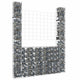 Vidaxx gabion en forme de U avec 2 poteaux 140x20x200 cm en fer