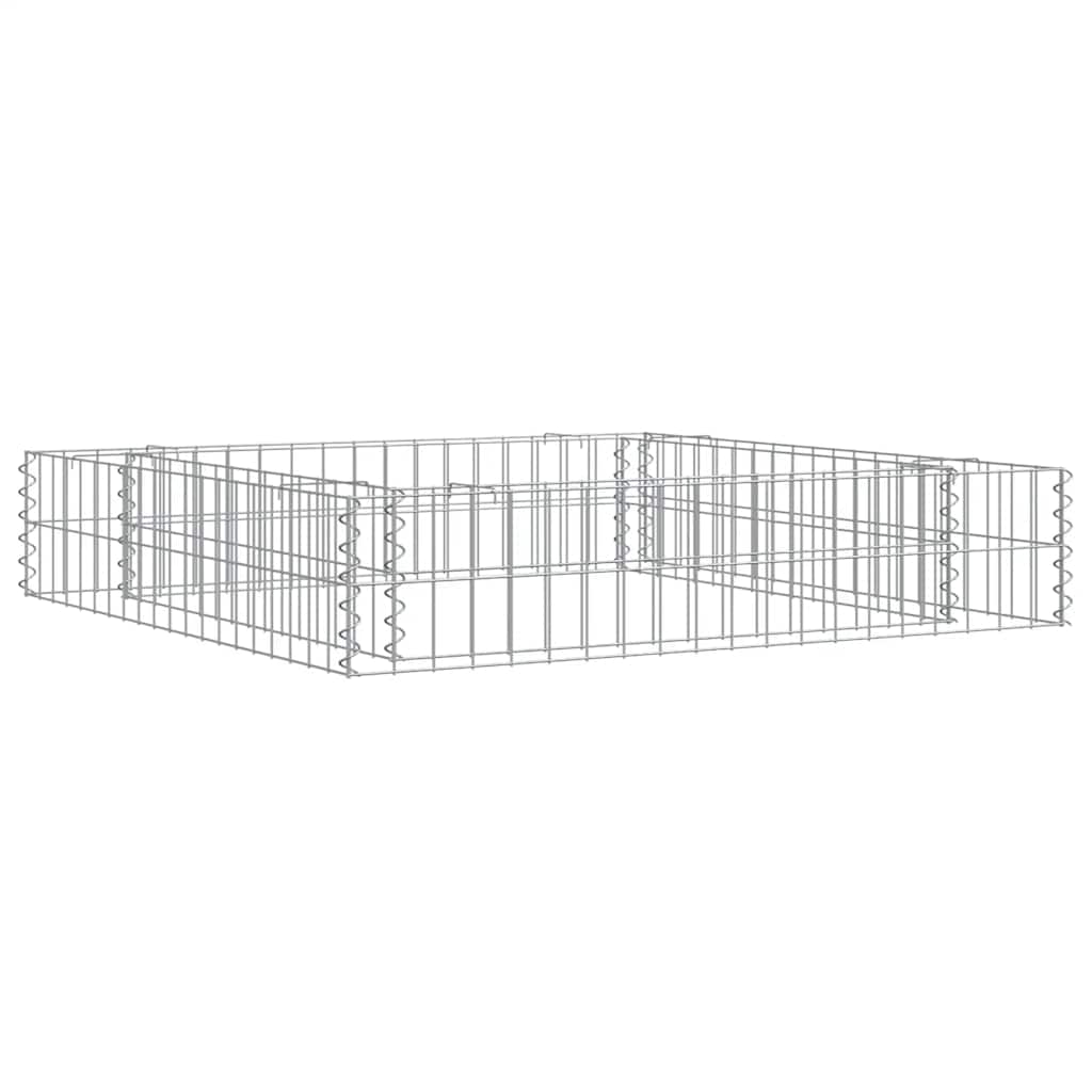 Vidaxl Gabion Planter surélevé 100x100x20 cm en acier galvanisé