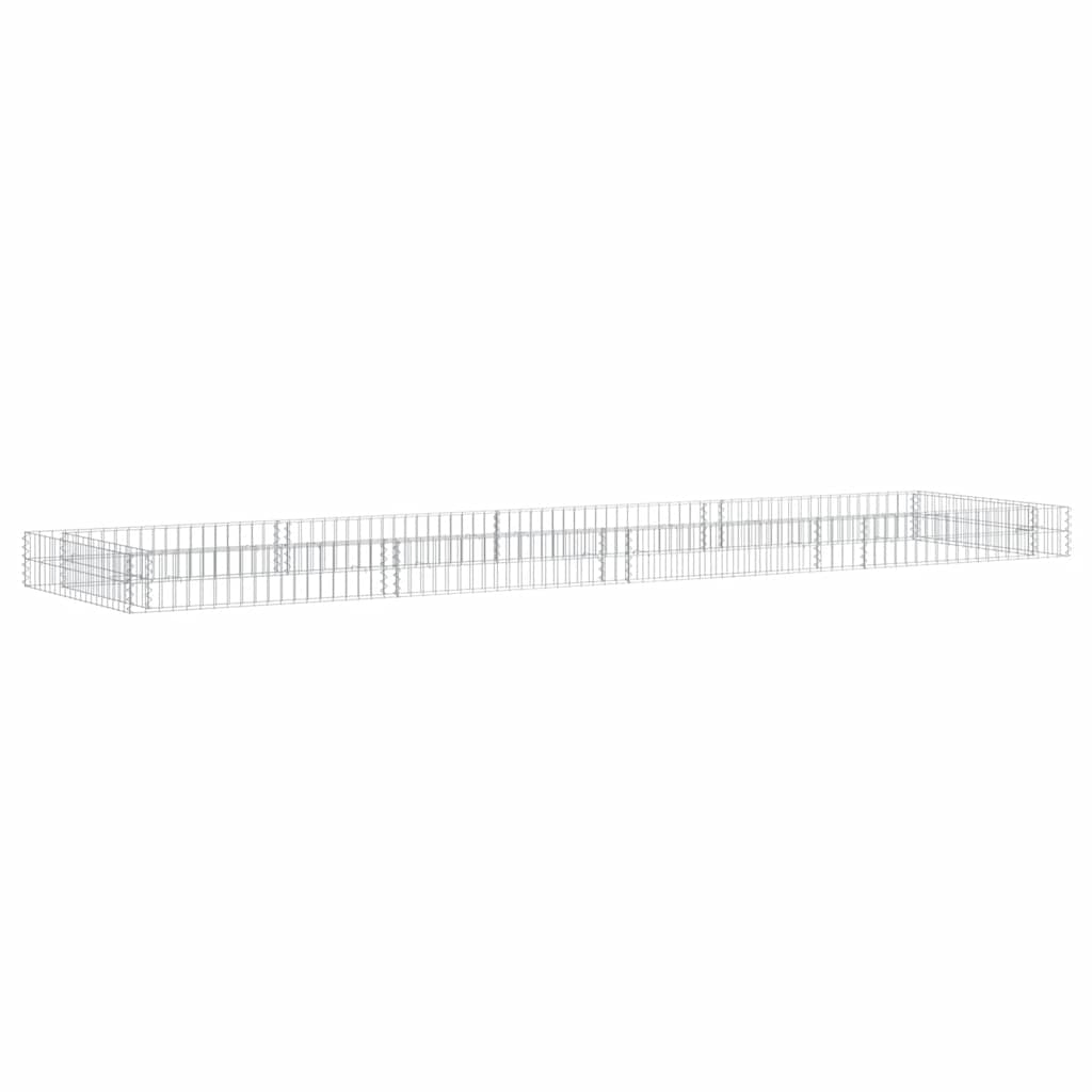 Vidaxl Gabion Planter insensible 400x100x20 cm en acier galvanisé
