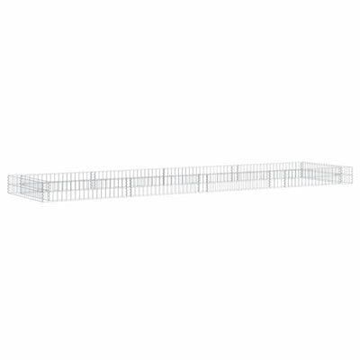 Vidaxl Gabion Planter insensible 400x100x20 cm en acier galvanisé