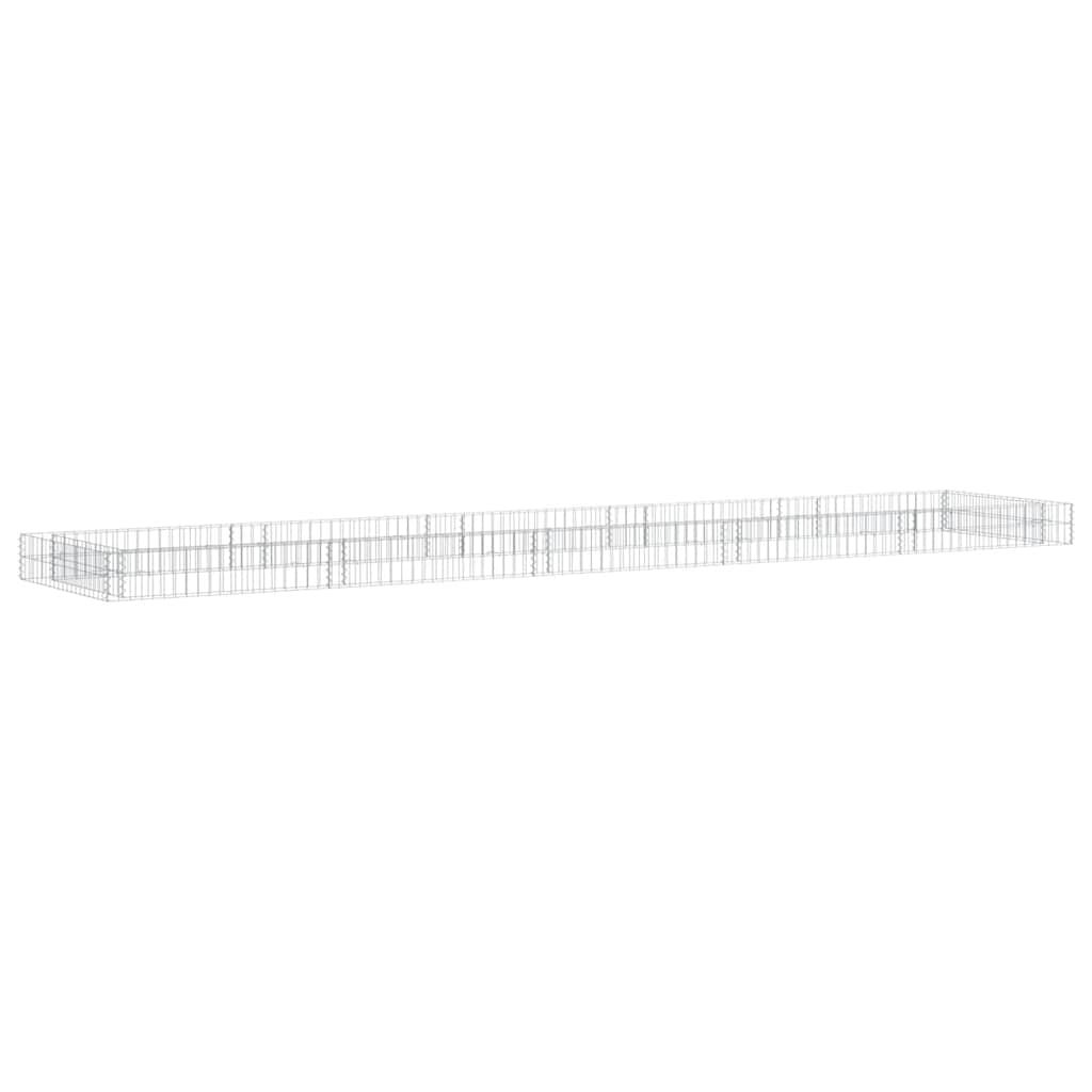 Vidaxl Gabion Planter surélevé 500x100x20 cm en acier galvanisé
