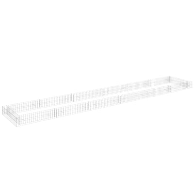 Vidaxl Gabion Planter surélevé 600x100x20 cm en acier galvanisé