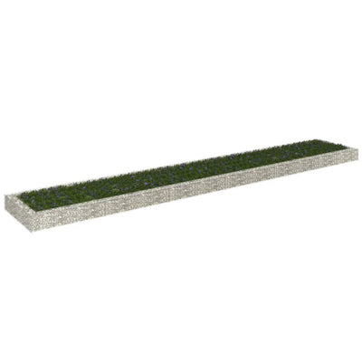 Vidaxl Gabion Planter surélevé 600x100x20 cm en acier galvanisé