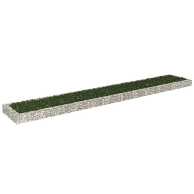 Vidaxl Gabion Planter surélevé 600x100x20 cm en acier galvanisé