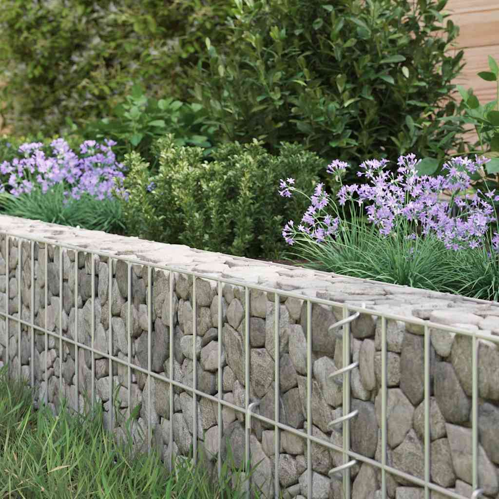 Vidaxl Gabion Planter insensible 1000x100x20 cm en acier galvanisé