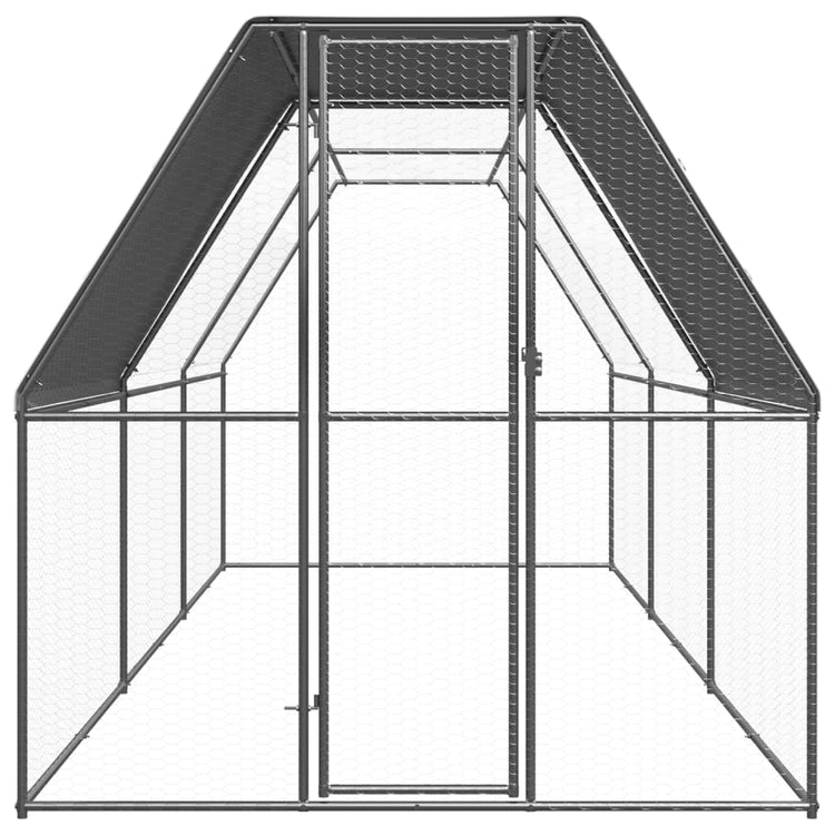Vidaxl Chicken Coop 2x6x2 m Galvanisé Acier