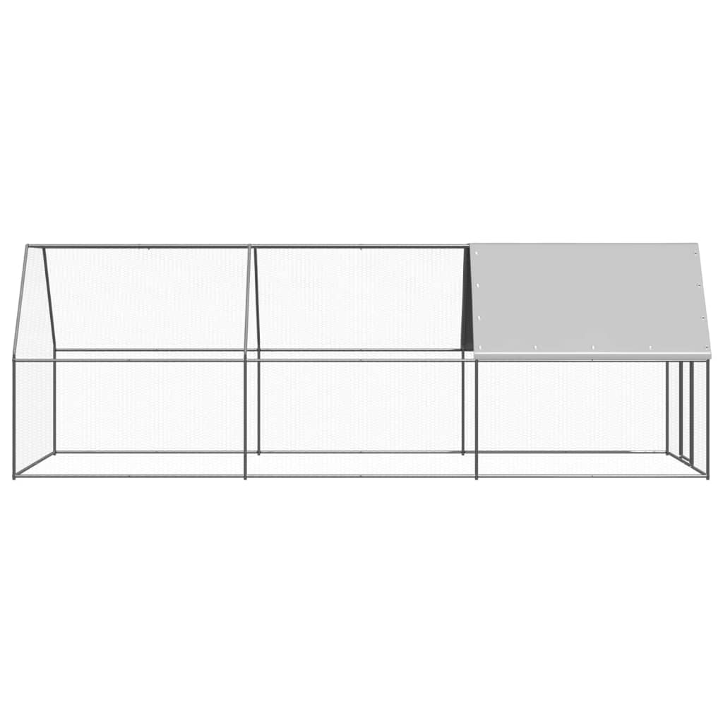 Vidaxl Chicken Coop 2x6x2 m Galvanisé Acier