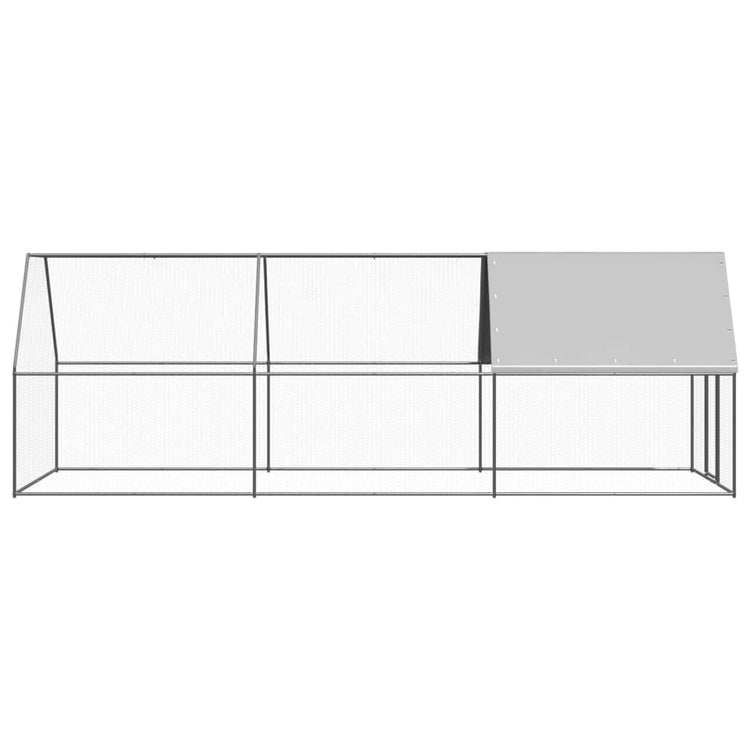 Vidaxl Chicken Coop 2x6x2 m Galvanisé Acier