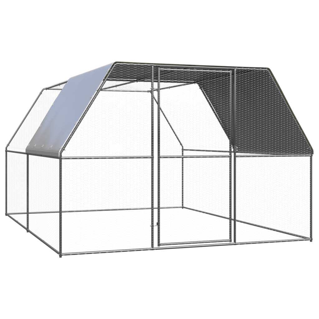 Vidaxl Poulet Coop 3x4x2 m Galvanisé Steel