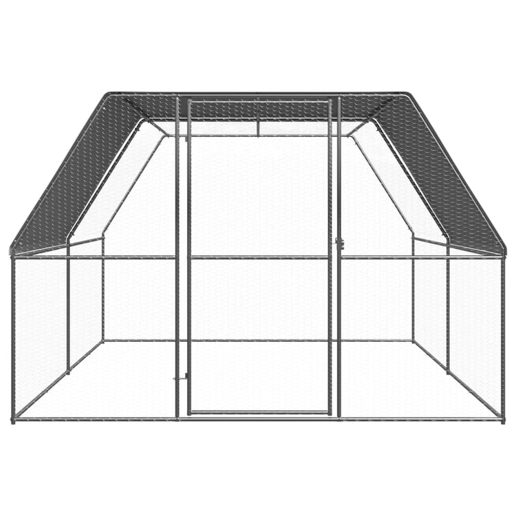 Vidaxl Poulet Coop 3x4x2 m Galvanisé Steel