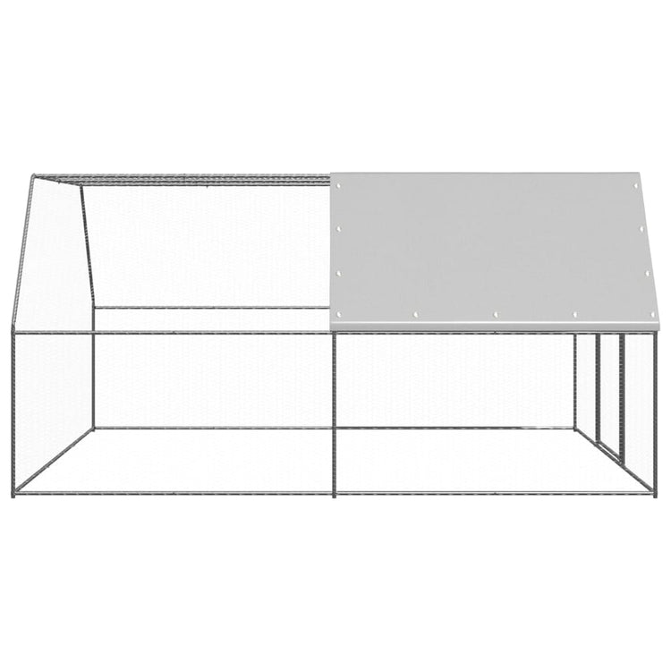 Vidaxl Poulet Coop 3x4x2 m Galvanisé Steel