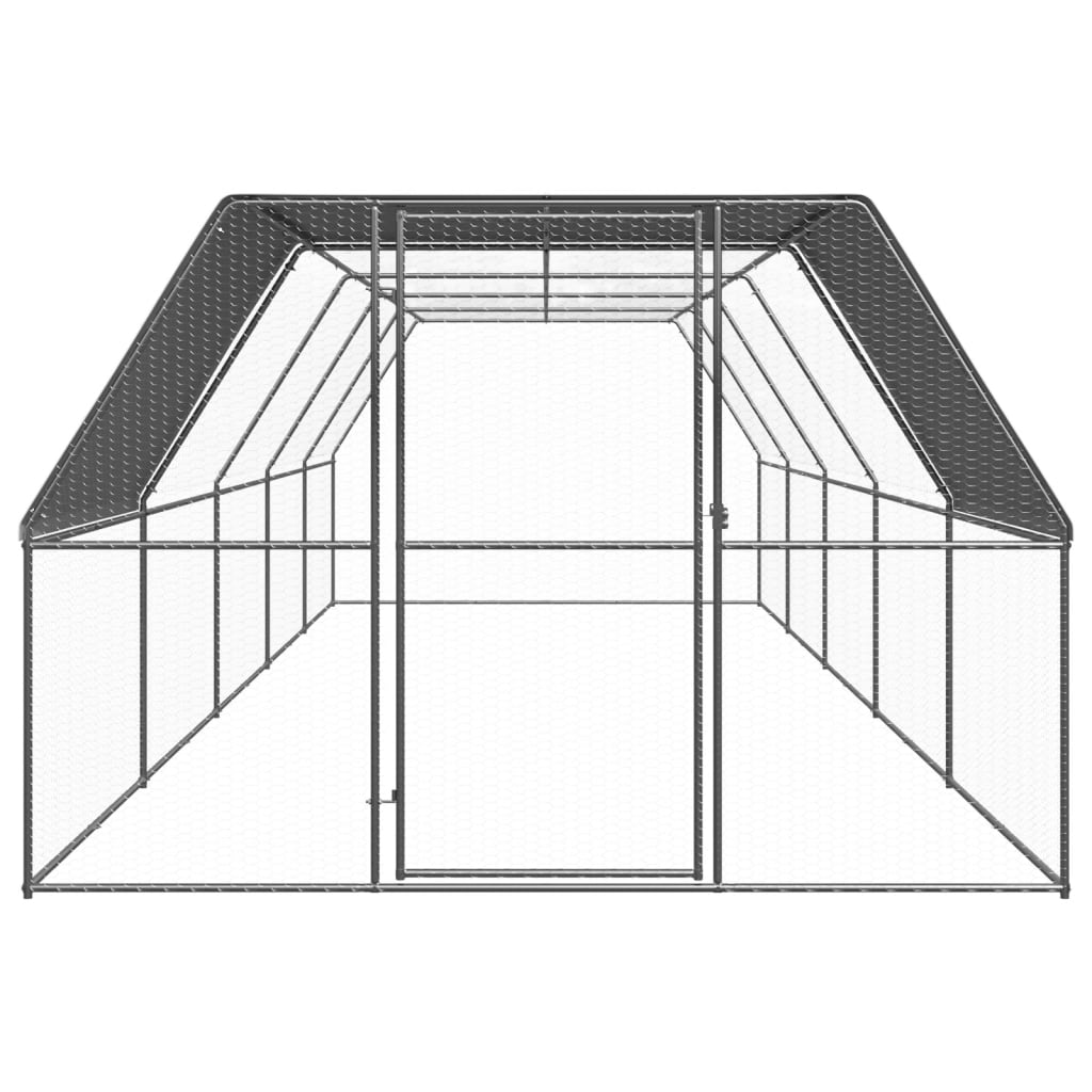 Vidaxl Poulet Coop 3x10x2 m Galvanisé Steel