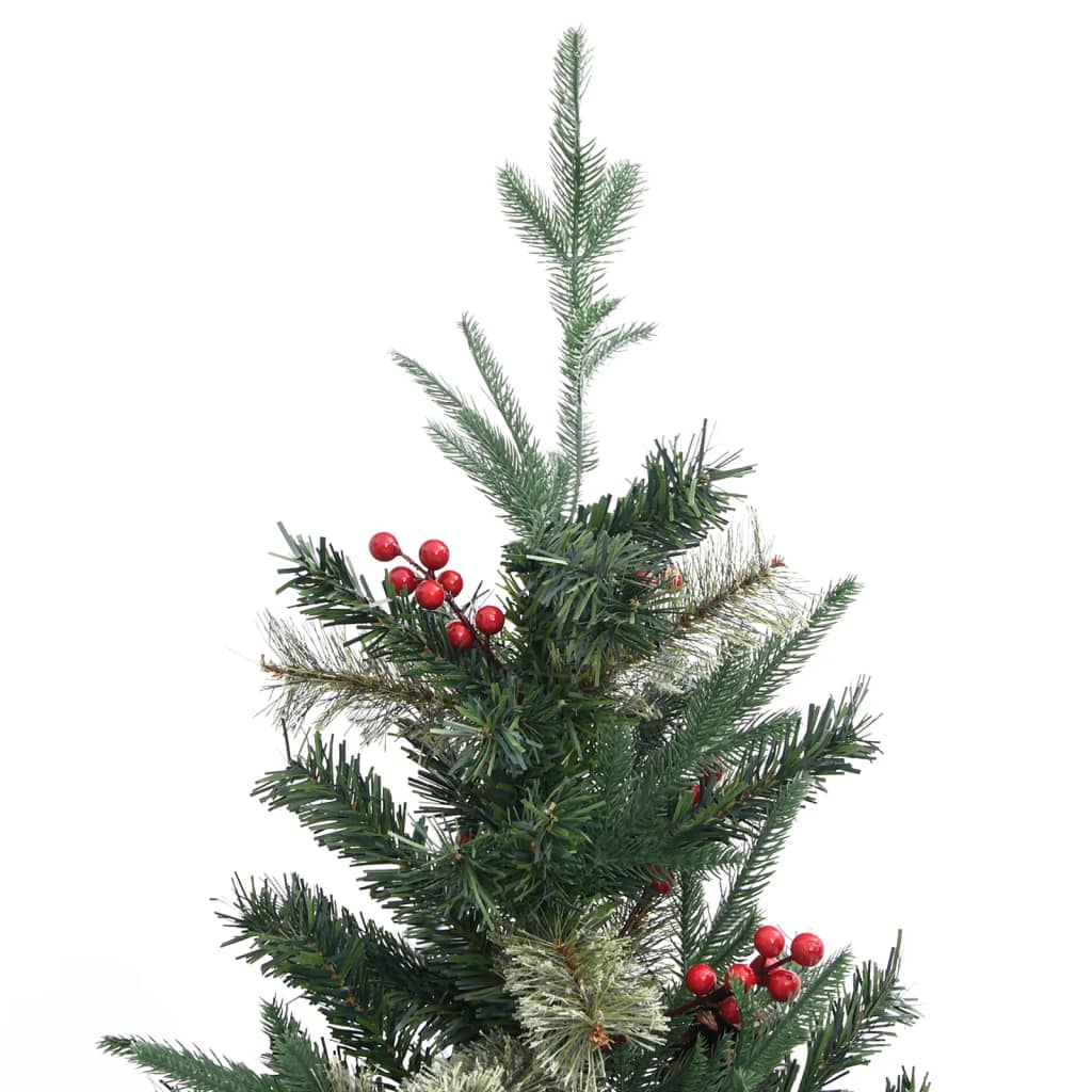 Vidaxl Christmas Trear avec des cônes de pin 120 cm en PVC et Green PE