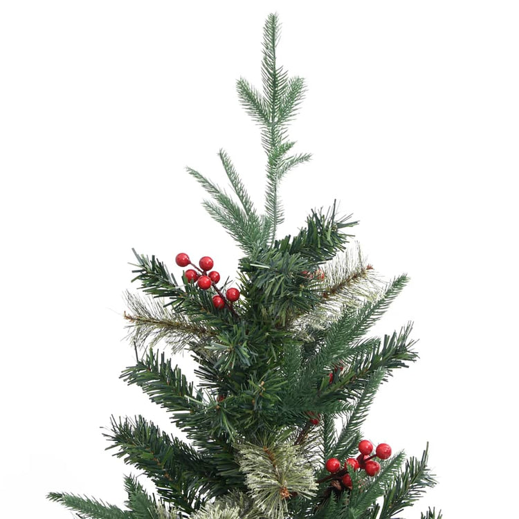 Vidaxl Christmas Trear avec des cônes de pin 120 cm en PVC et Green PE