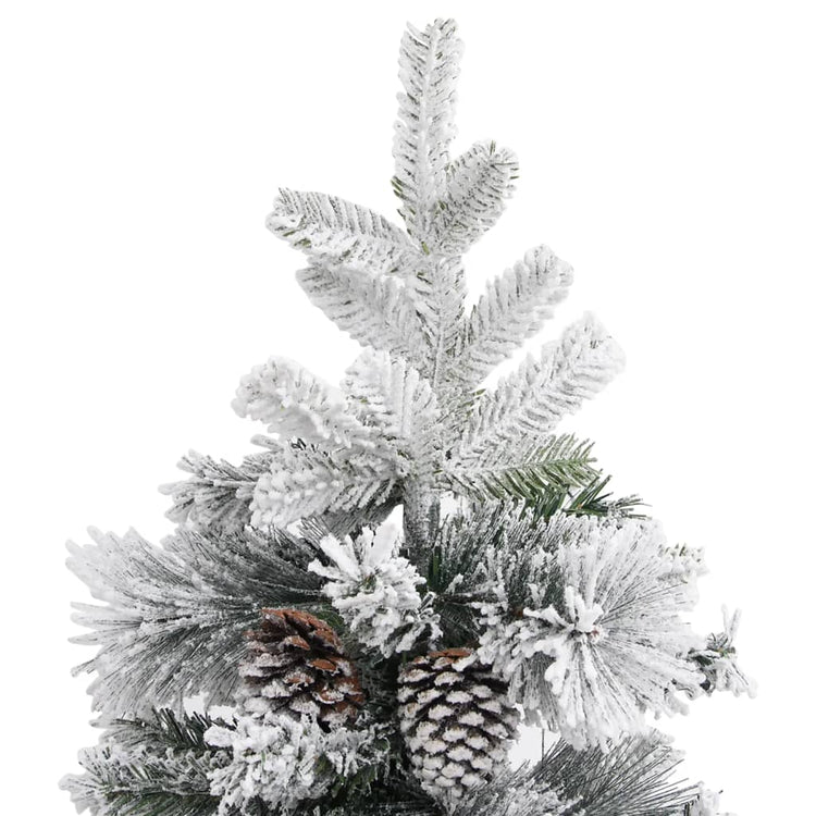 Vidaxl Christmas Tree avec des cornes de pin et de la neige 150 cm en PVC et PE