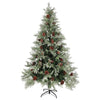 Vidaxl Christmas Tree avec LED et Pine Cones 120 cm PVC et PE vert et blanc