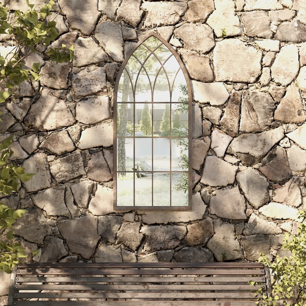 Vidaxl Garden Mirror 100x45 cm de sable de fer -colore