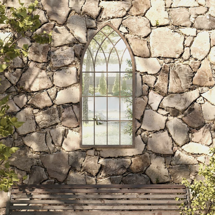 Vidaxl Garden Mirror 100x45 cm de sable de fer -colore