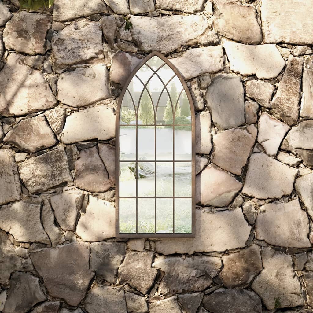 Vidaxl Garden Mirror 70x30 cm Sable de fer -colore