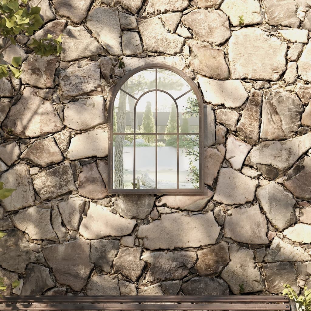 Vidaxl Garden Mirror 60x45 cm Sable de fer -colore