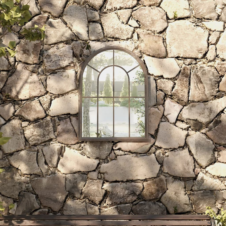 Vidaxl Garden Mirror 60x45 cm Sable de fer -colore