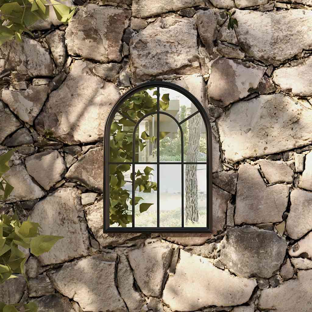 Vidaxl Garden Mirror 60x45 cm de fer noir