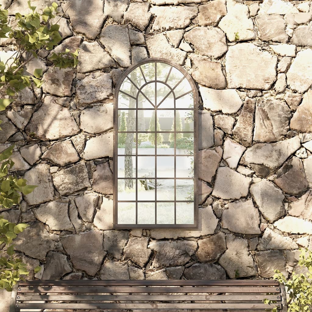 Vidaxl Garden Mirror 90x45 cm Sable en fer -colore