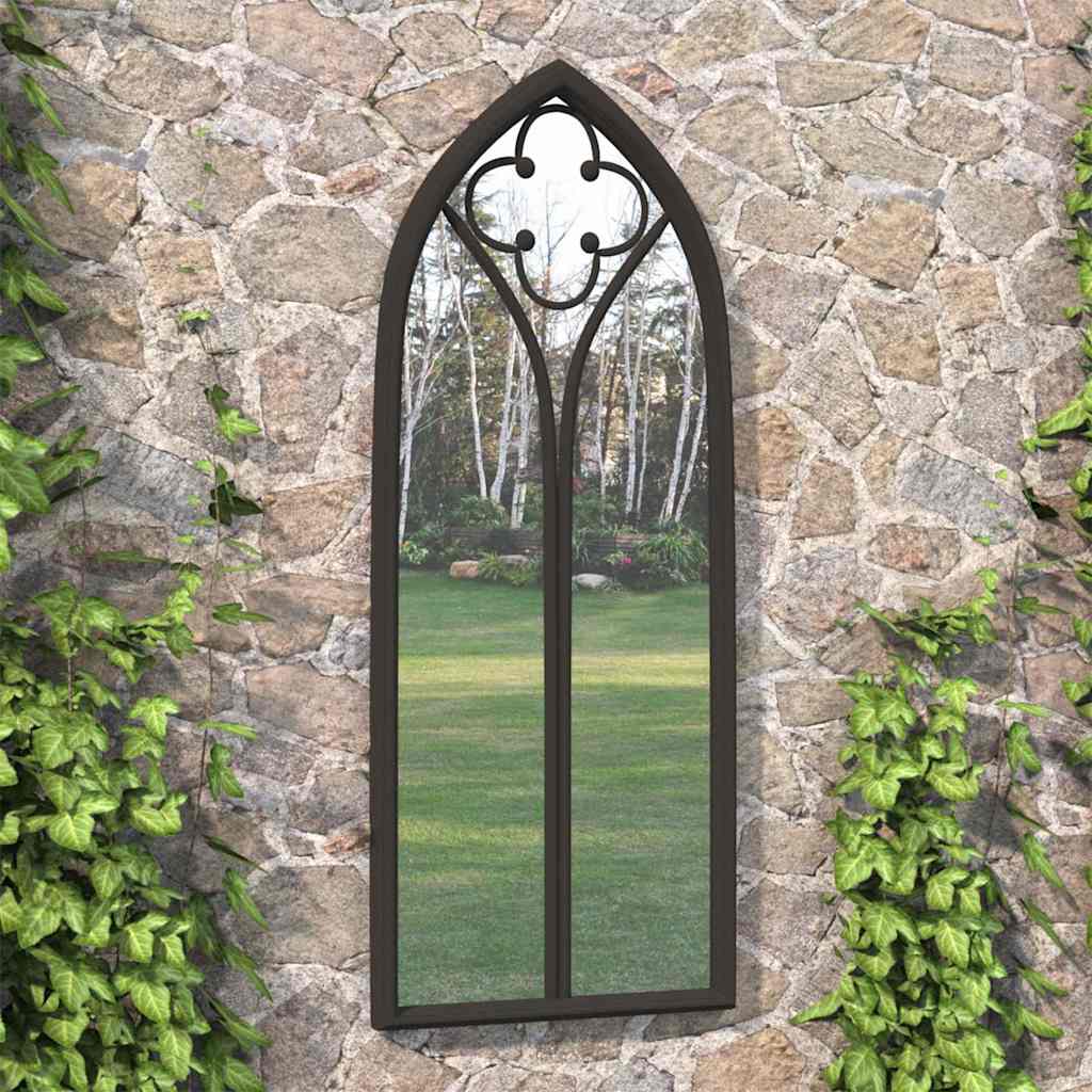Vidaxl Garden Mirror 100x45 cm de fer noir