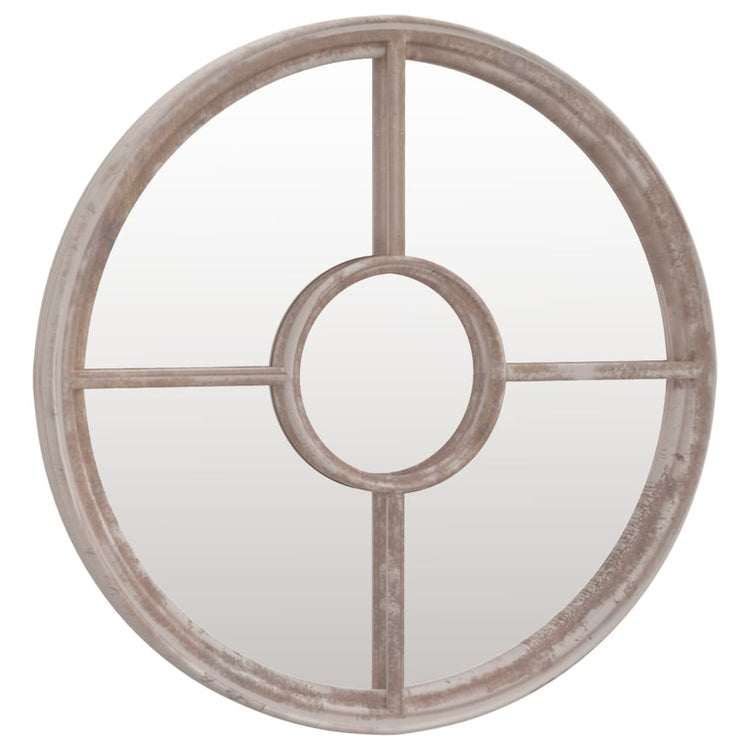 Miroir de jardin vidaxl autour de 60 x 4 cm de sable de fer -colore