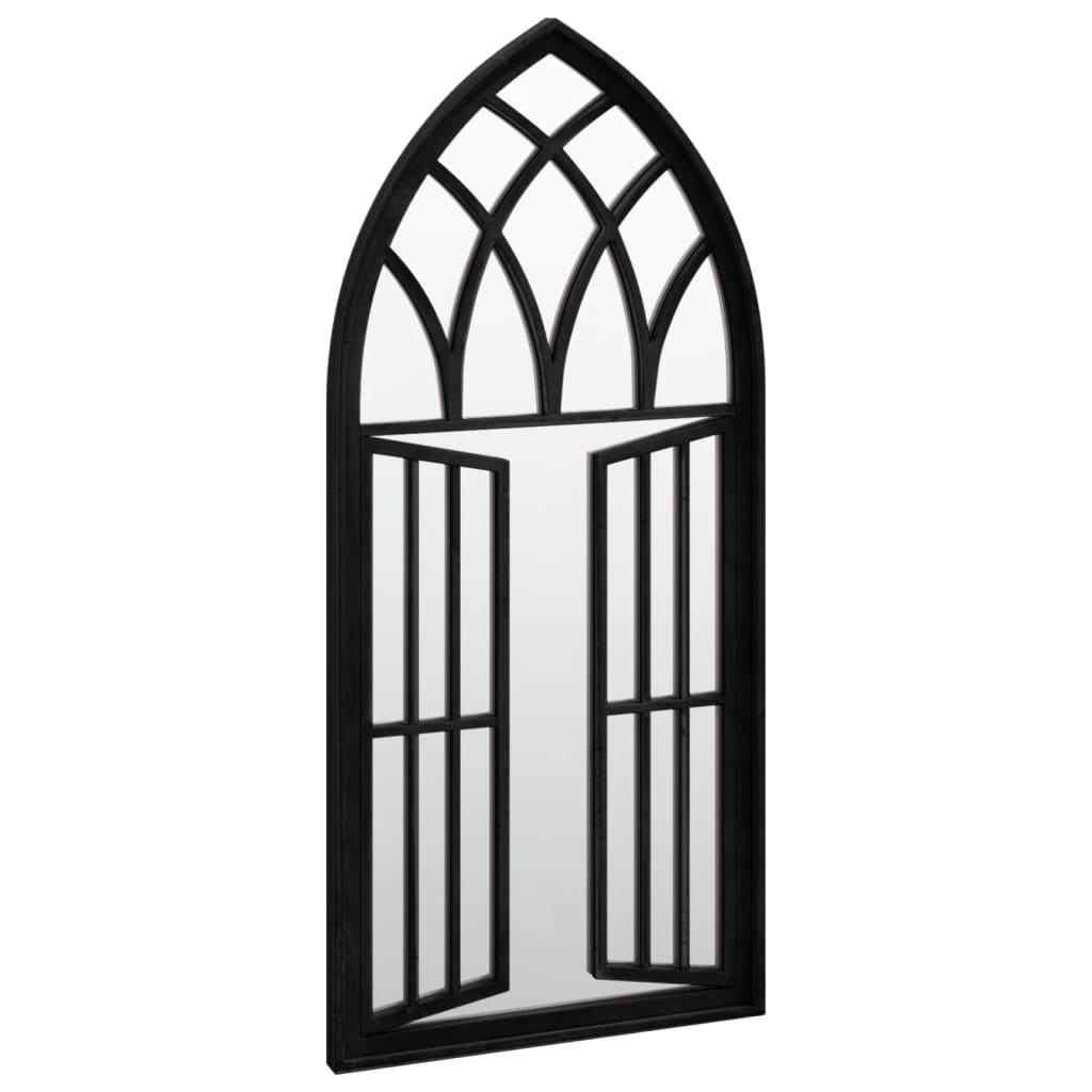 Vidaxl Garden Mirror 100x45 cm de fer noir