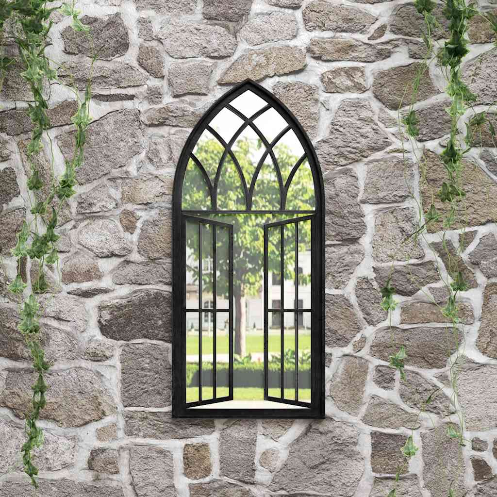 Vidaxl Garden Mirror 100x45 cm de fer noir