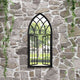 Vidaxl Garden Mirror 100x45 cm de fer noir