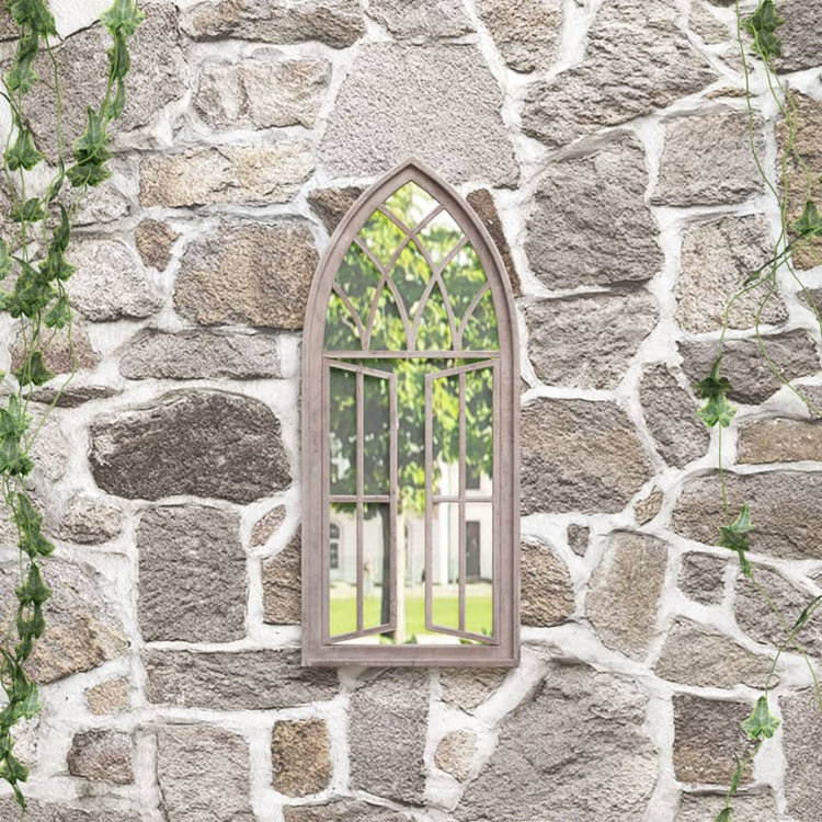 Vidaxl Garden Mirror 70x30 cm Sable de fer -colore