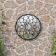 Miroir de jardin vidaxl autour de 40x3 cm de fer noir