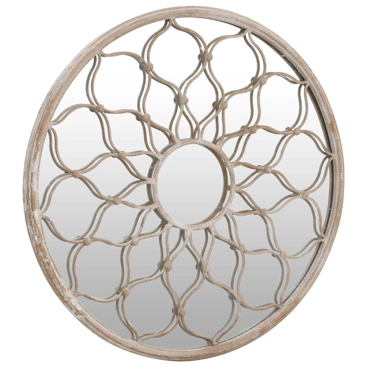 Miroir de jardin vidaxl autour de 60 x 3 cm de sable de fer -colore