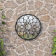 Miroir de jardin vidaxl autour de 60 x 3 cm de fer noir