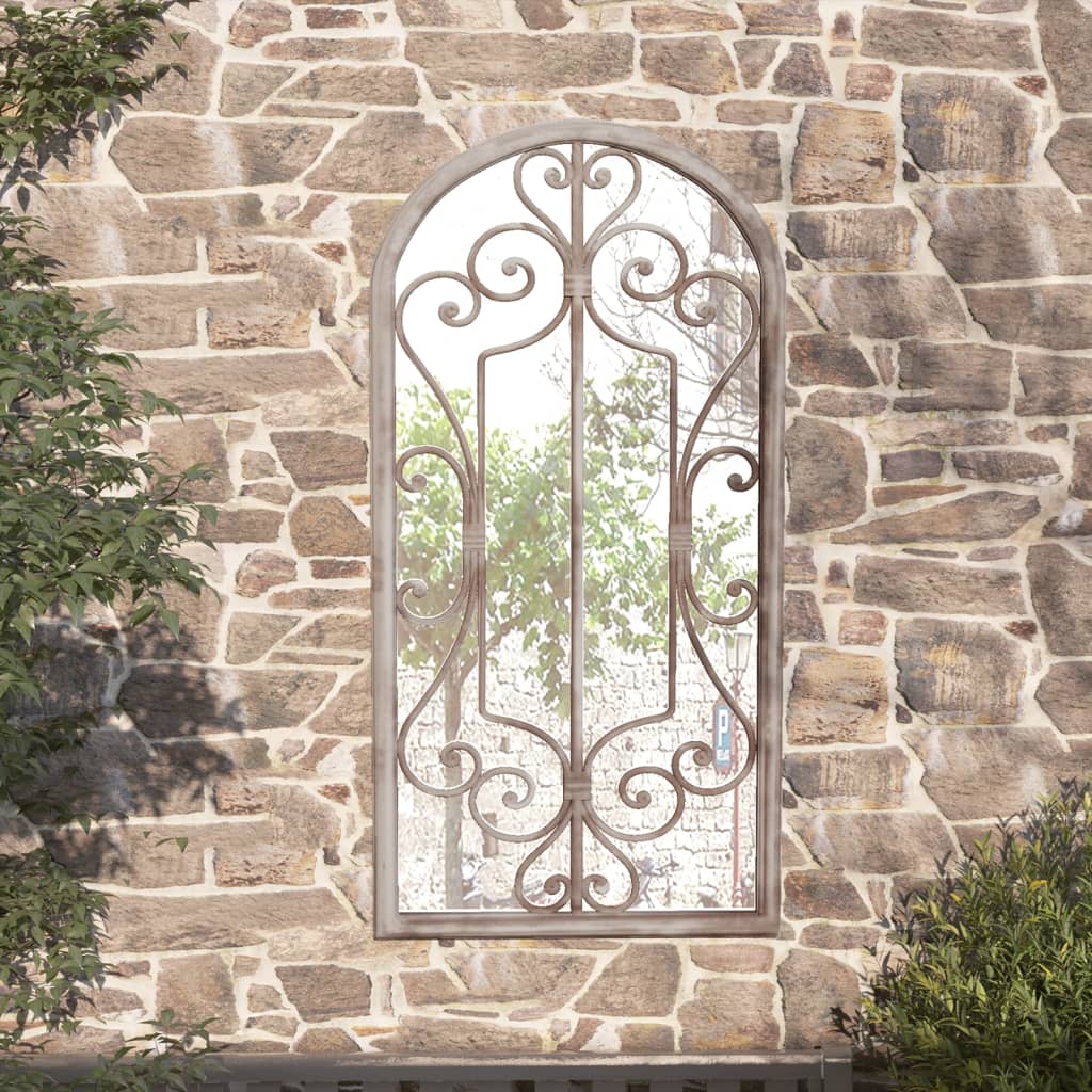 Vidaxl Garden Mirror 70x30 cm Sable de fer -colore