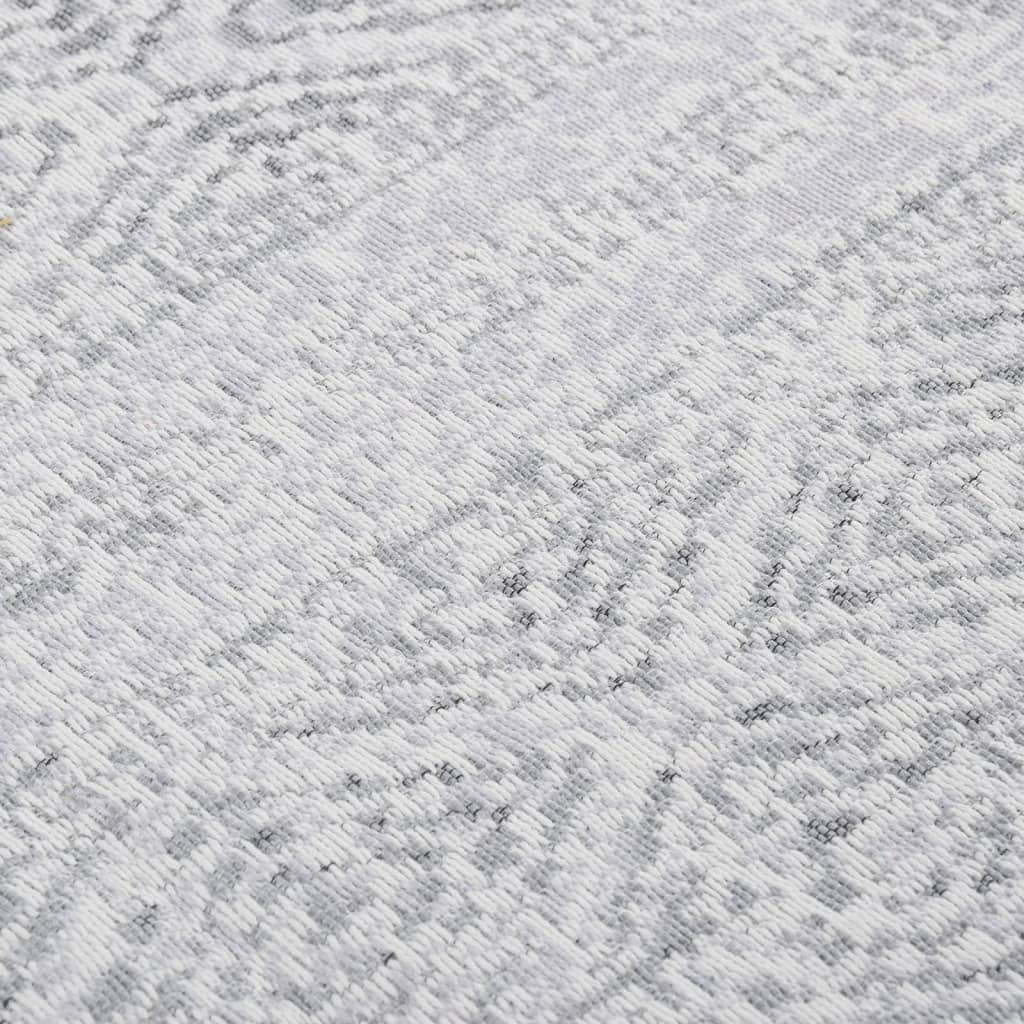 Tapis Vidaxl 120x180 cm Gris clair en coton