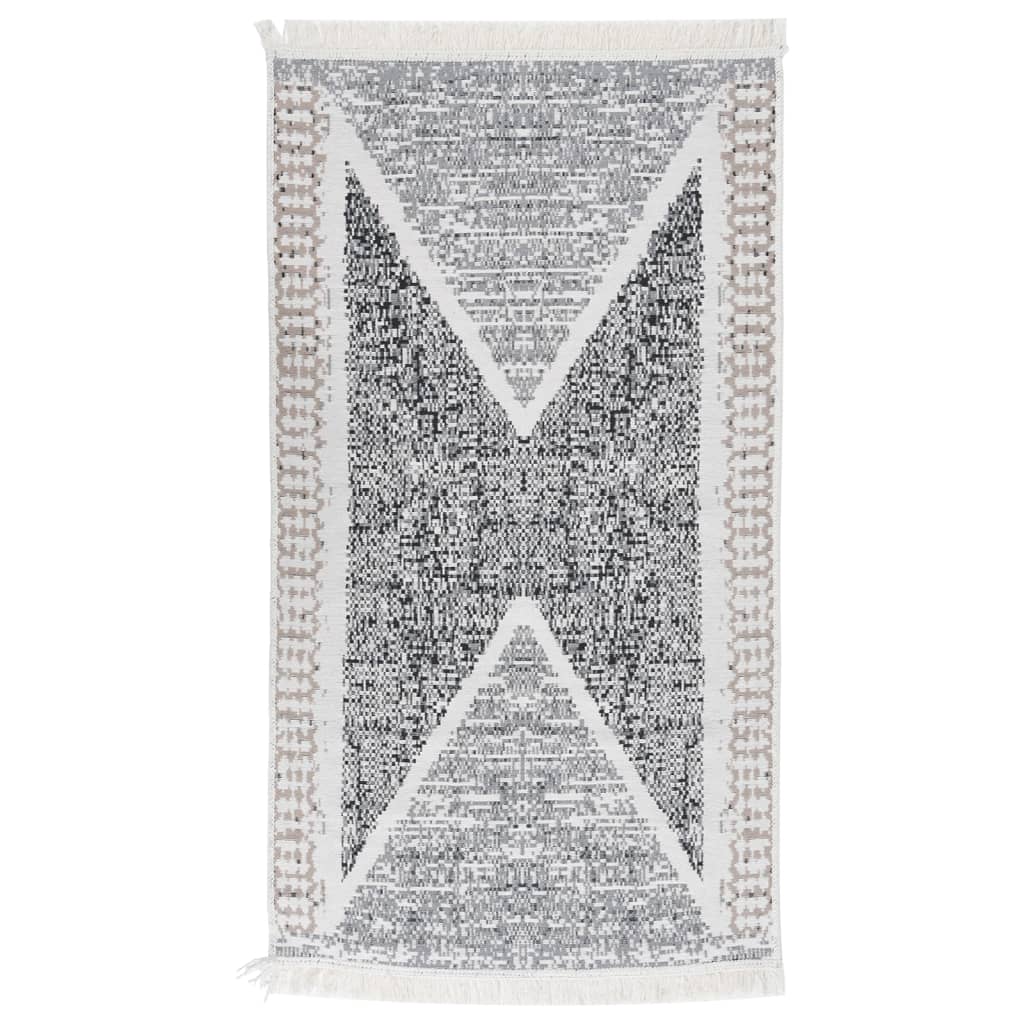 Viaxl tapis 120x180 cm Coton noir et gris