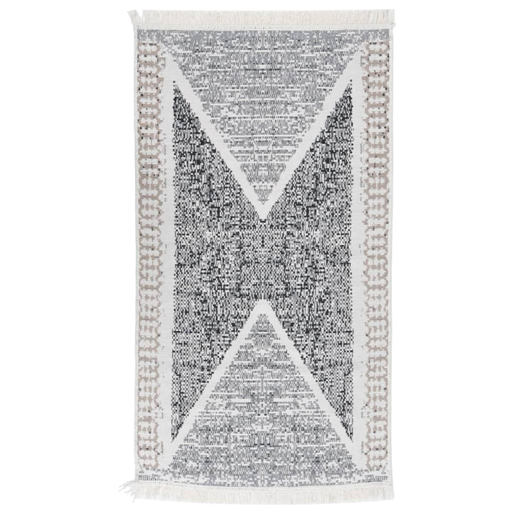 Viaxl tapis 120x180 cm Coton noir et gris