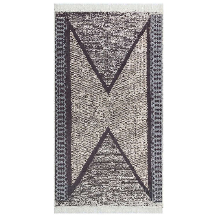 Viaxl tapis 120x180 cm Coton noir et gris