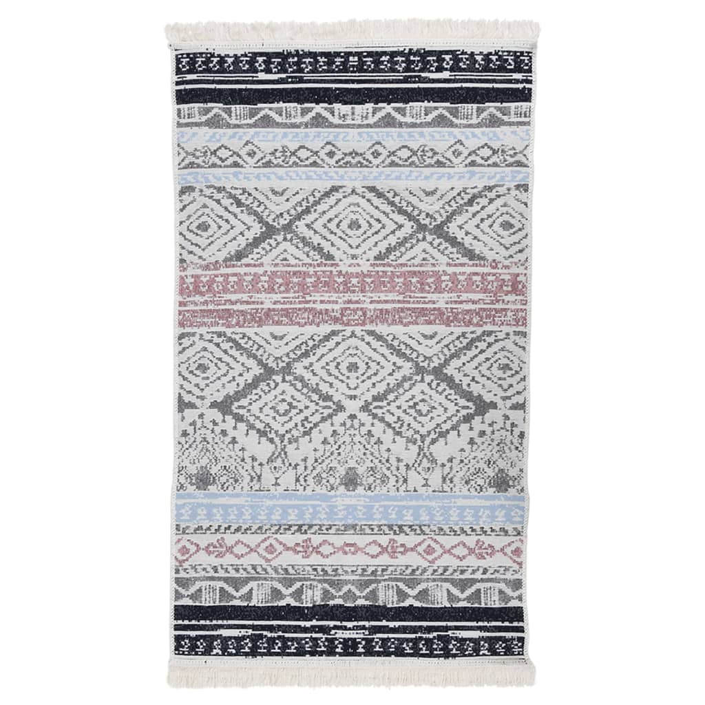 Vidaxl Rug 120x180 cm Coton rose et aqua