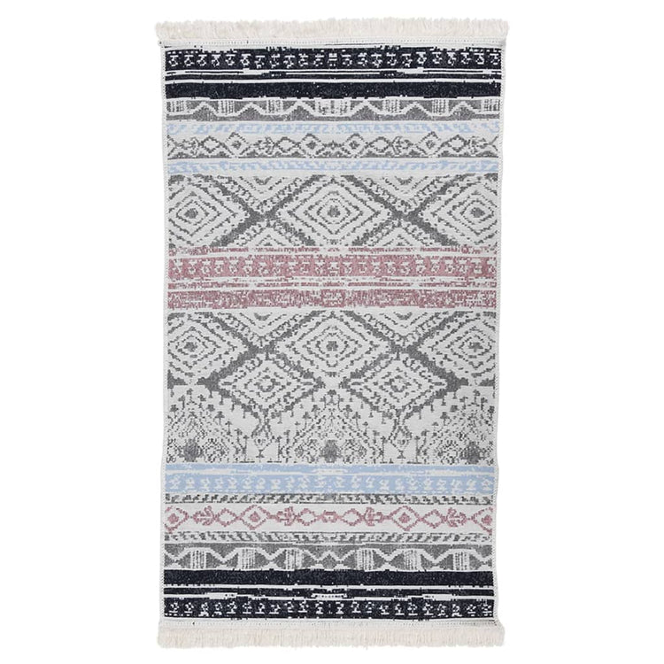 Vidaxl Rug 120x180 cm Coton rose et aqua
