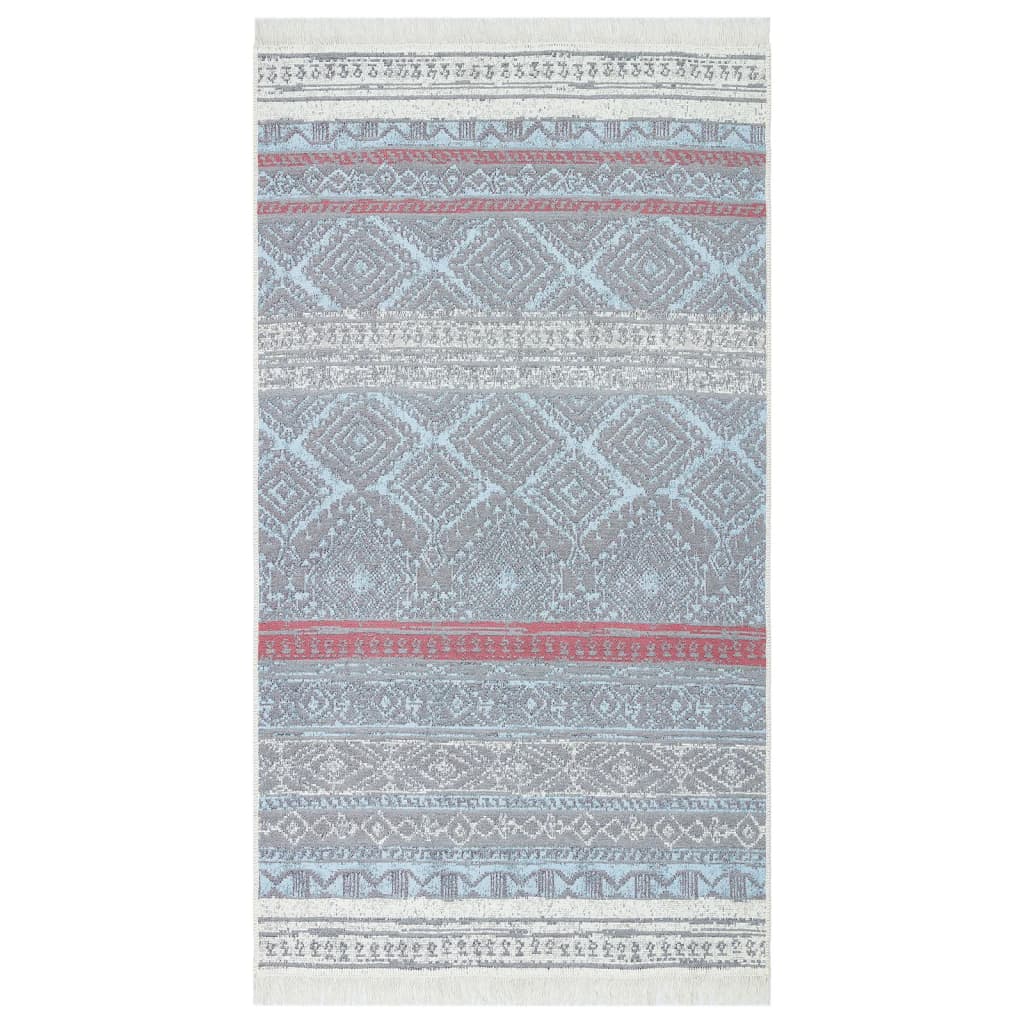 Vidaxl Rug 120x180 cm Coton rose et aqua